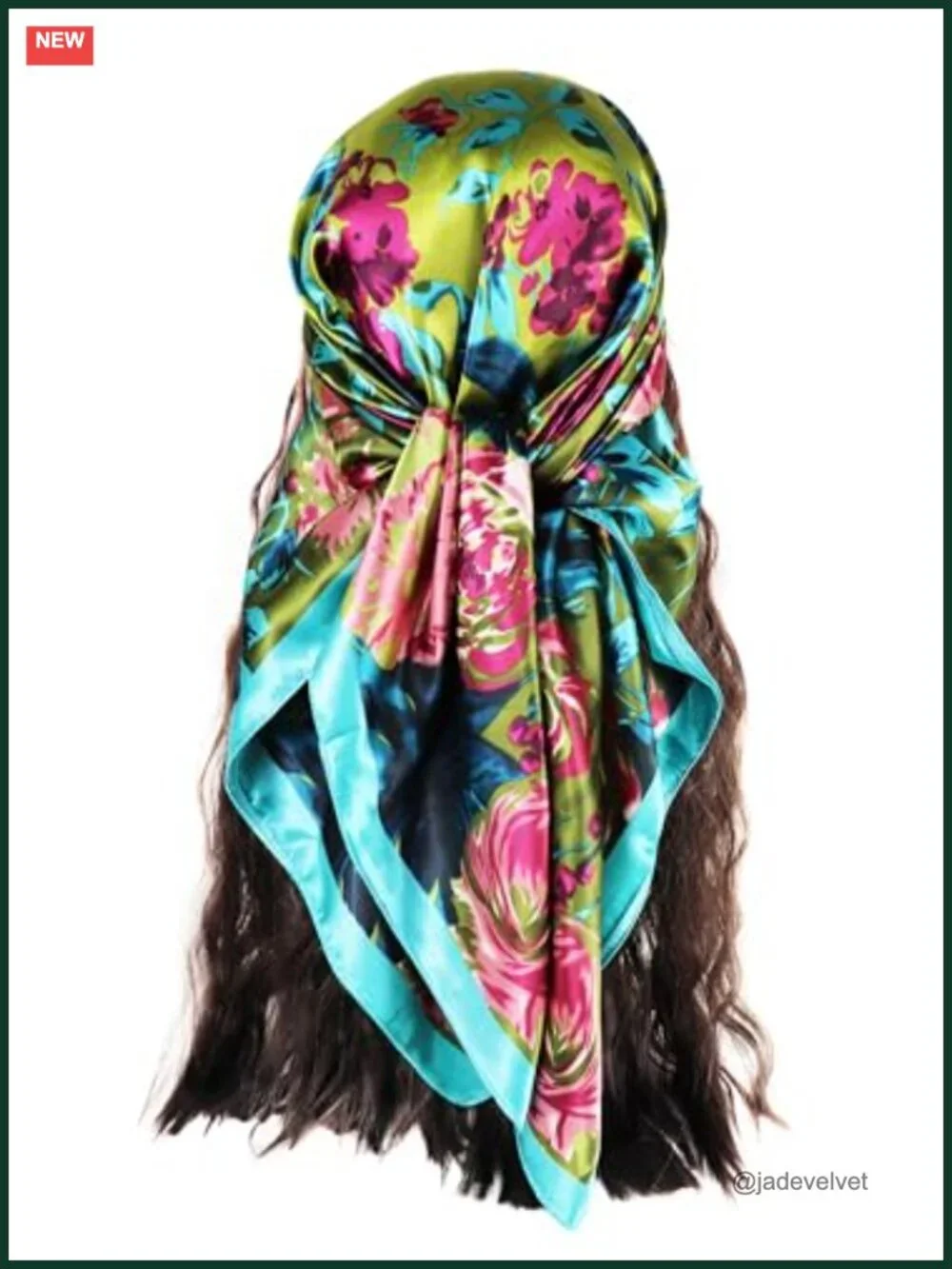 Satin Hair Scarf for Women 35x35 Silk Like Head Wrap Bandana Neck Scarf